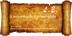 Lautenbach Eszmeralda névjegykártya